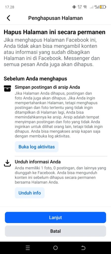 Silahkan anda bisa membekup foto komentar dan video postingan anda ketika anda sudah menghapus akun facebbok